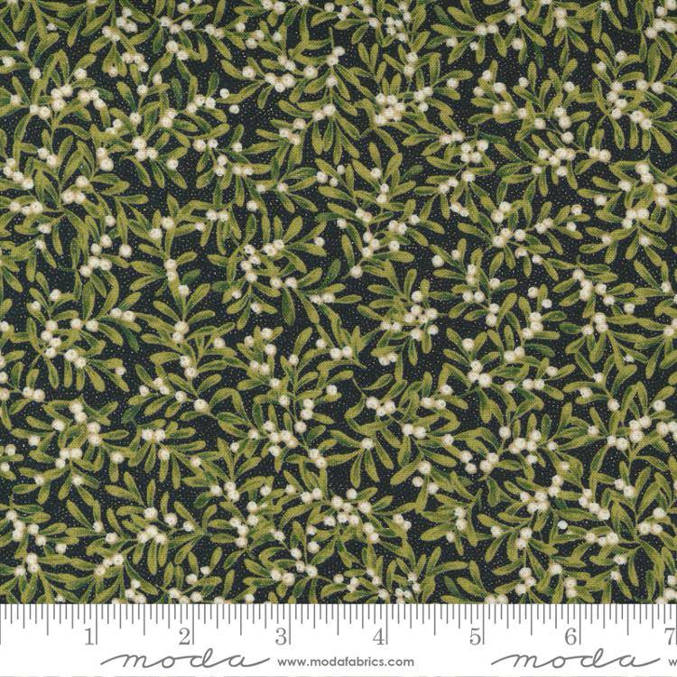 Sparkle Shine Glitter Black - Mistletoe Kiss - Quilt Fabric