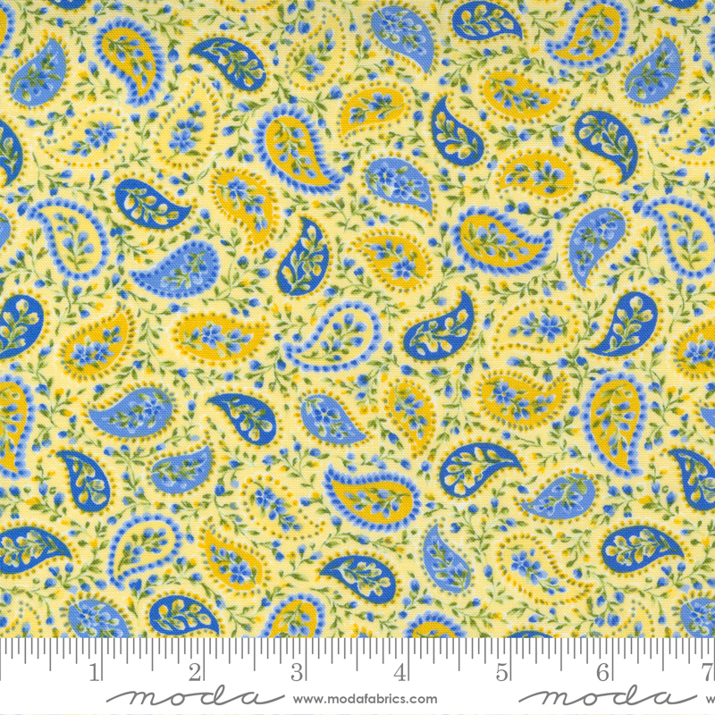 Summer Breeze Yellow - Paisley - Quilt Fabric
