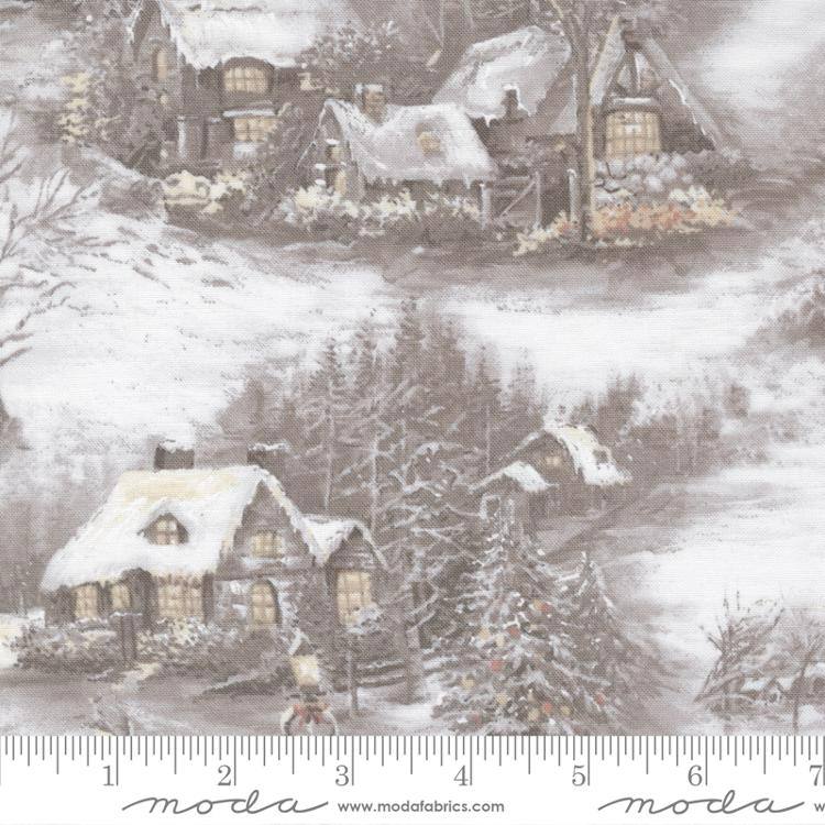 Blizzard Blues Moonbeam - Christmas Village - Quilt Fabric