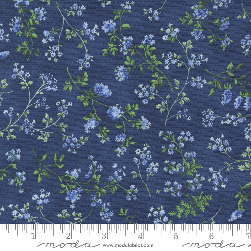 Summer Breeze Navy - Little Blooms - Quilt Fabric