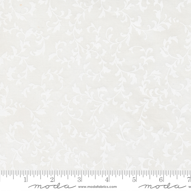 Summer Breeze White - Scroll Vines - Quilt Fabric