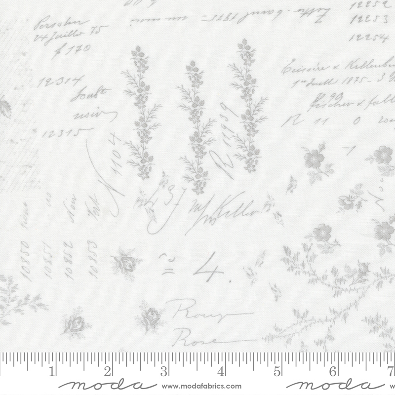 Mix It Up Off White Grey - Collage Background - Quilt Fabric