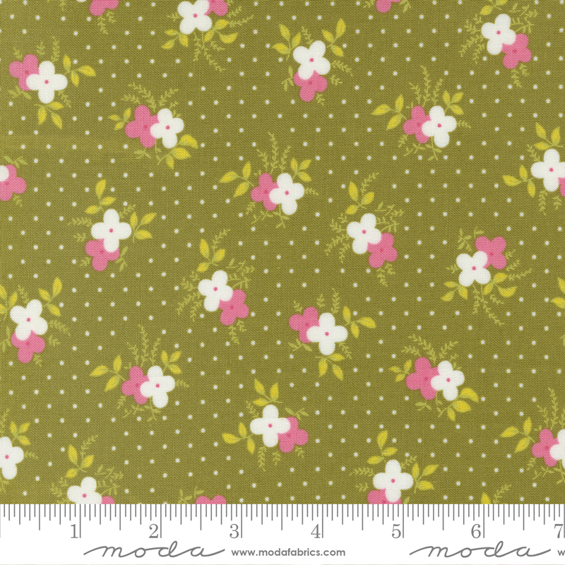 Flower Power Avocado - Easy Breezy Florals - Quilt Fabric