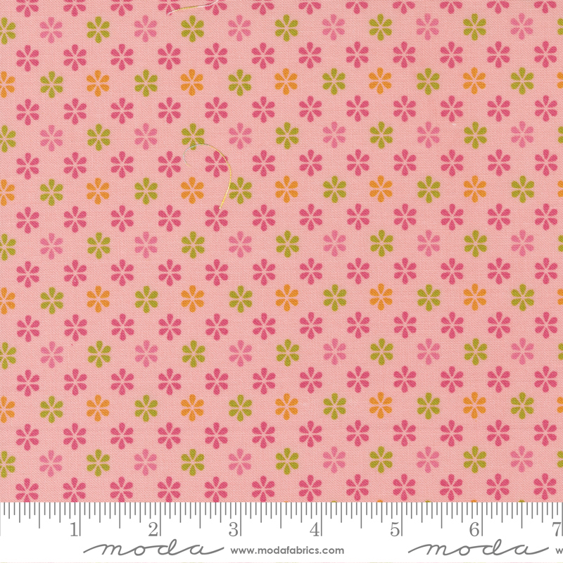 Flower Power Bubblegum - Funky Fresh Ditsy - Quilt Fabric