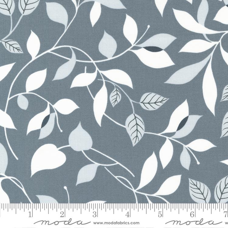 Concrete Jungle Graphite - Vining Blenders Leaf - Fabric