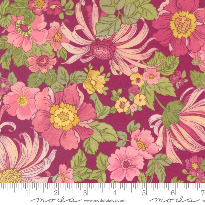 Chelsea Garden Lawns Mulberry - Quilt Fabric