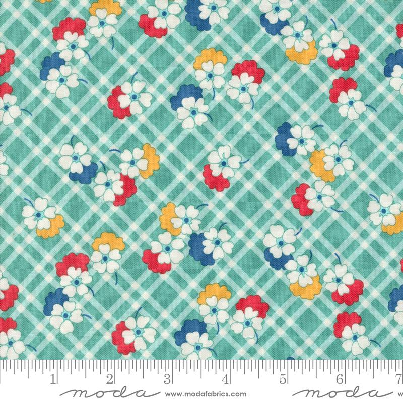30s Playtime Teal - Quilt Fabric
