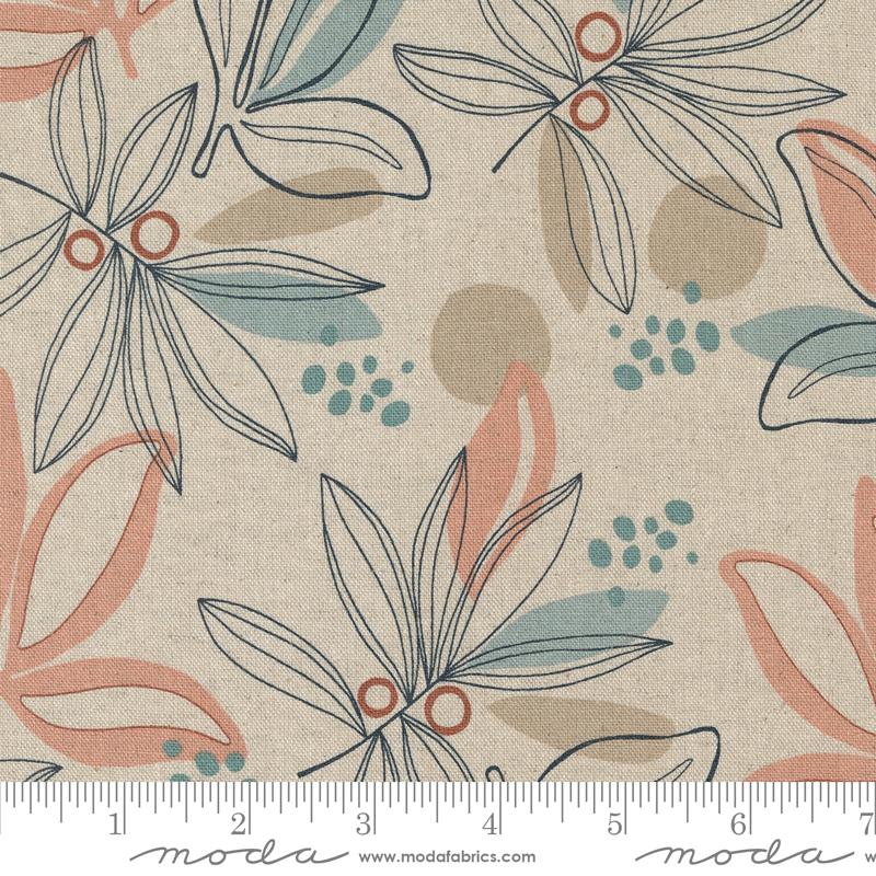 Melrose Palm Mochi Linen Angel - Quilt Fabric