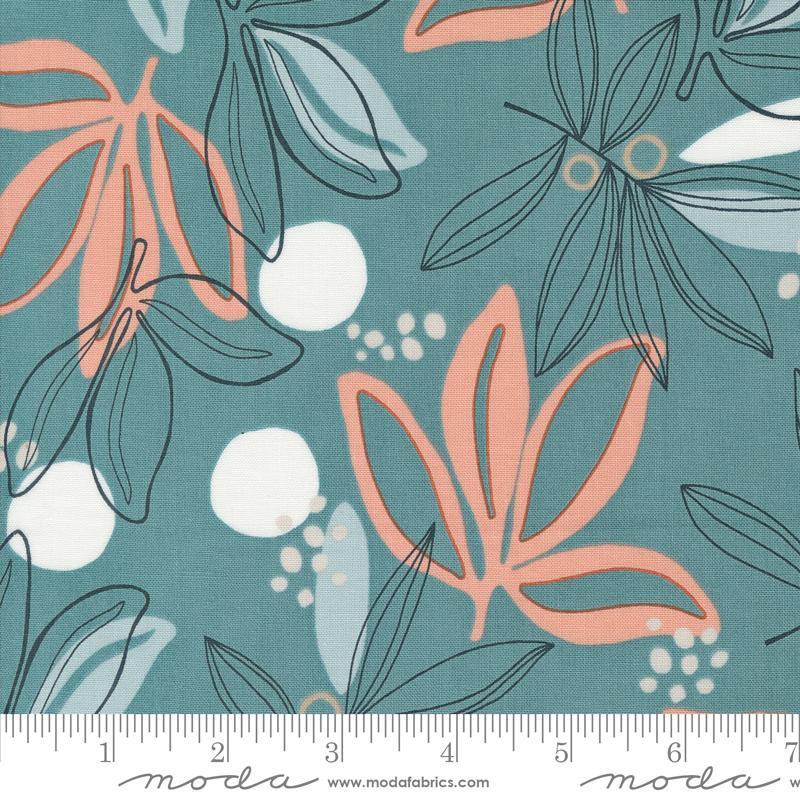 Melrose Palm Ocean - Quilt Fabric