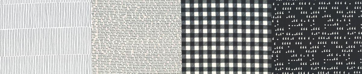 50 Years Of Moda Black White - Four in One Quilt Fabric
