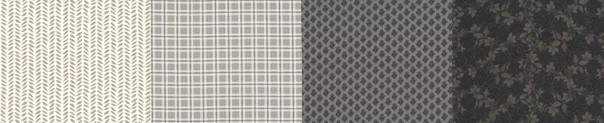 50 Years Of Moda Grey - Four in One Quilt Fabric