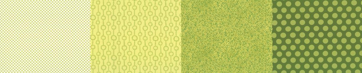 50 Years Of Moda Green - Four in One Quilt Fabric