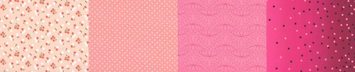 50 Years Of Moda Pink - Four in One Quilt Fabric