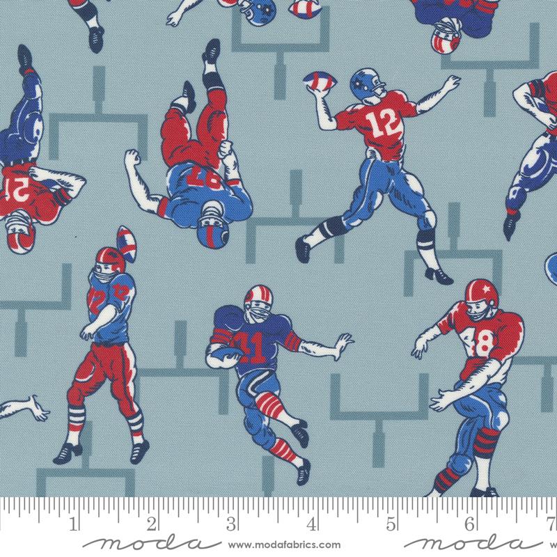 Play Ball Football - Dolphin - Quilt Fabric
