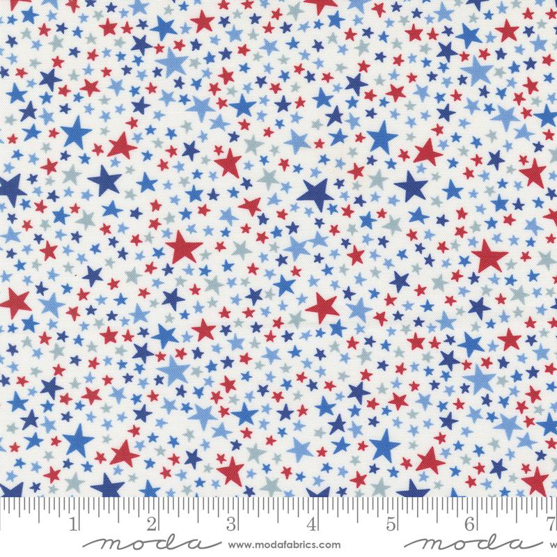 Play Ball Stars - Chalk - Quilt Fabric