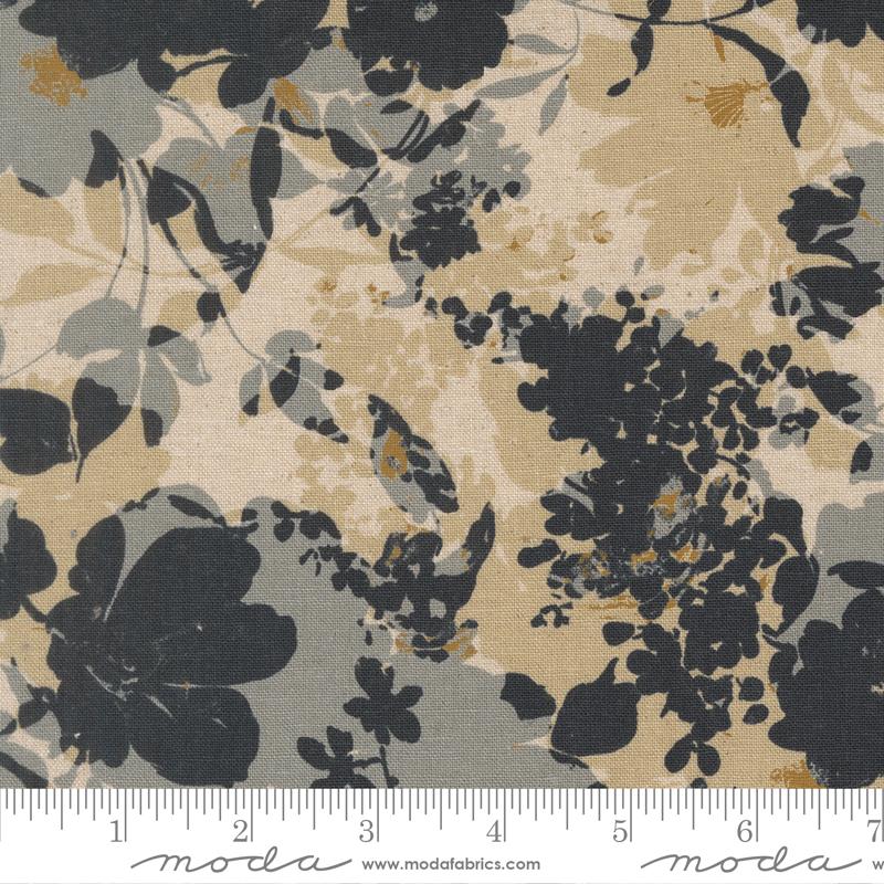 Arabesque Flowers Mochi Linen Angel - Quilt Fabric