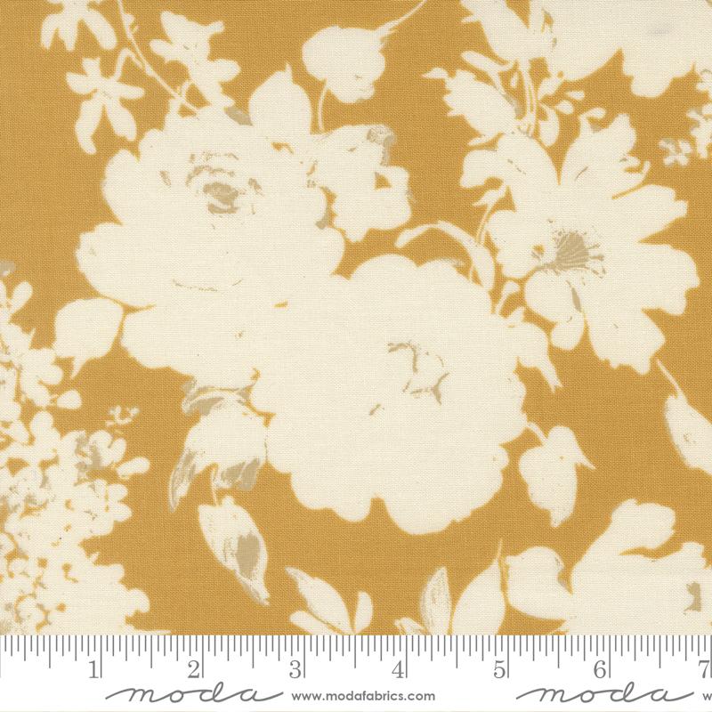 Arabesque Flowers Whisper Honey - Quilt Fabric
