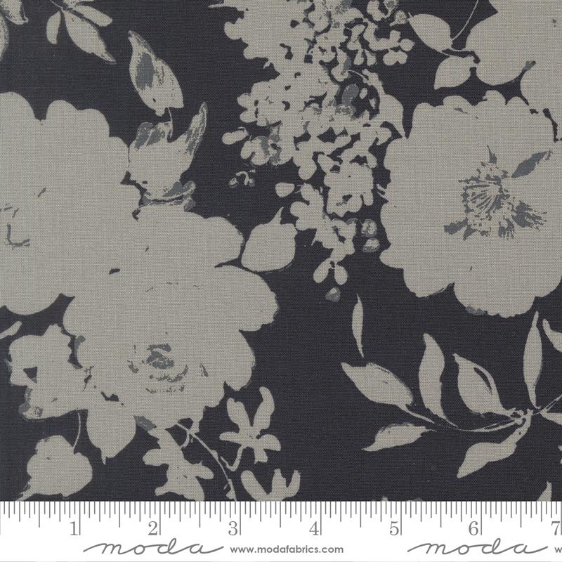Arabesque Flowers Whisper Midnight - Quilt Fabric