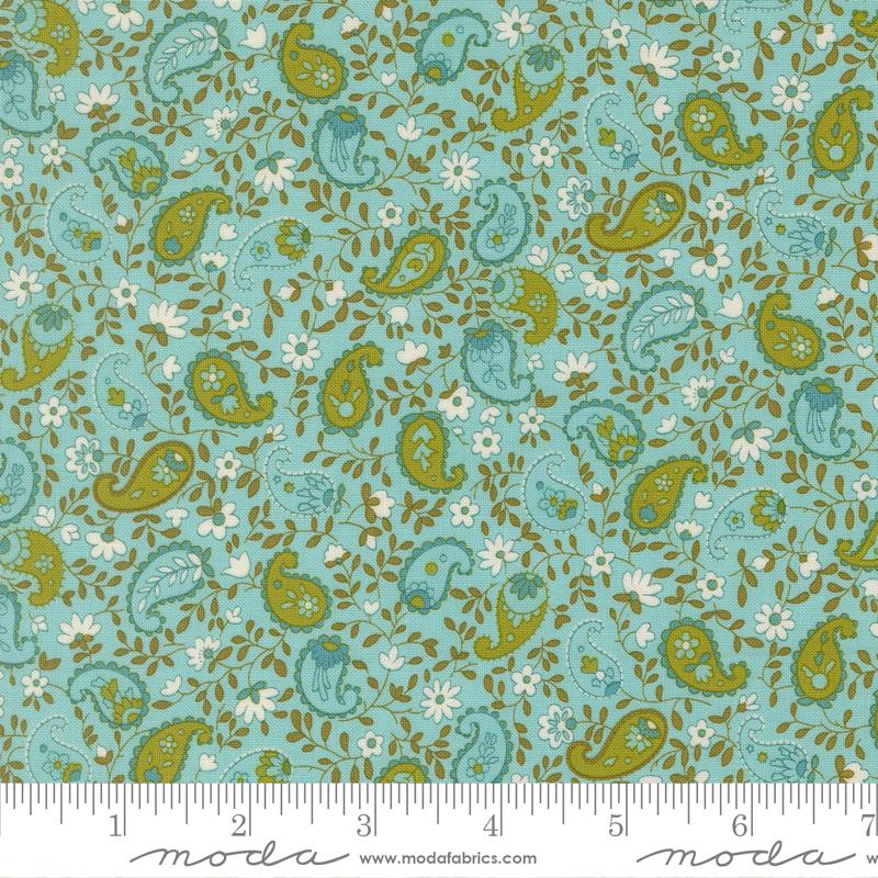 Happy Daze Paisley Aqua - Quilt Fabric