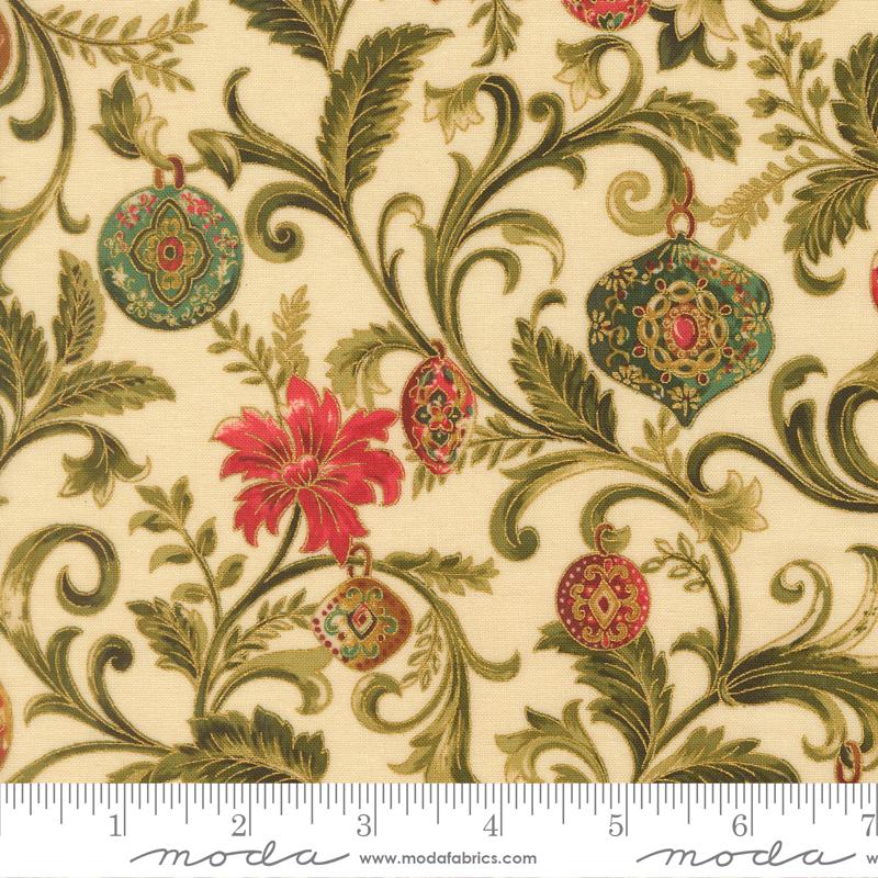 Merry Manor 2025 Ornament Cream - Quilt Fabric