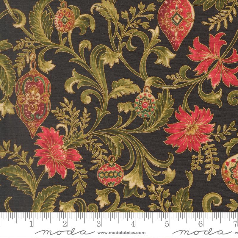 Merry Manor 2025 Ornament Ebony - Quilt Fabric