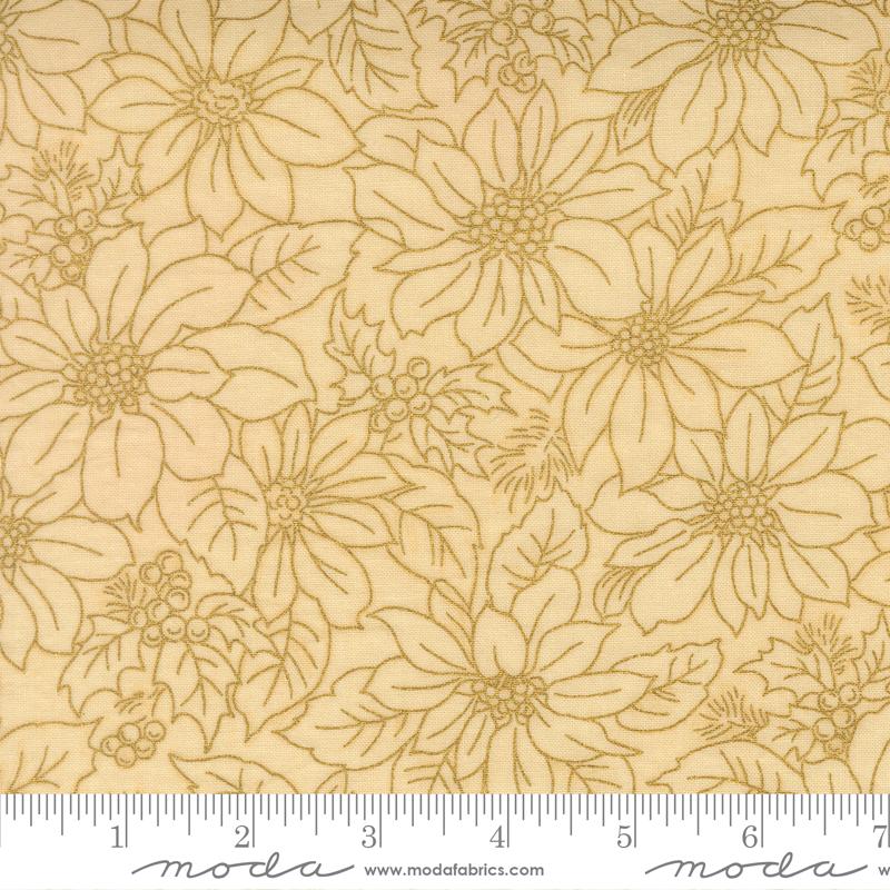 Merry Manor 2025 Flower Cream - Quilt Fabric