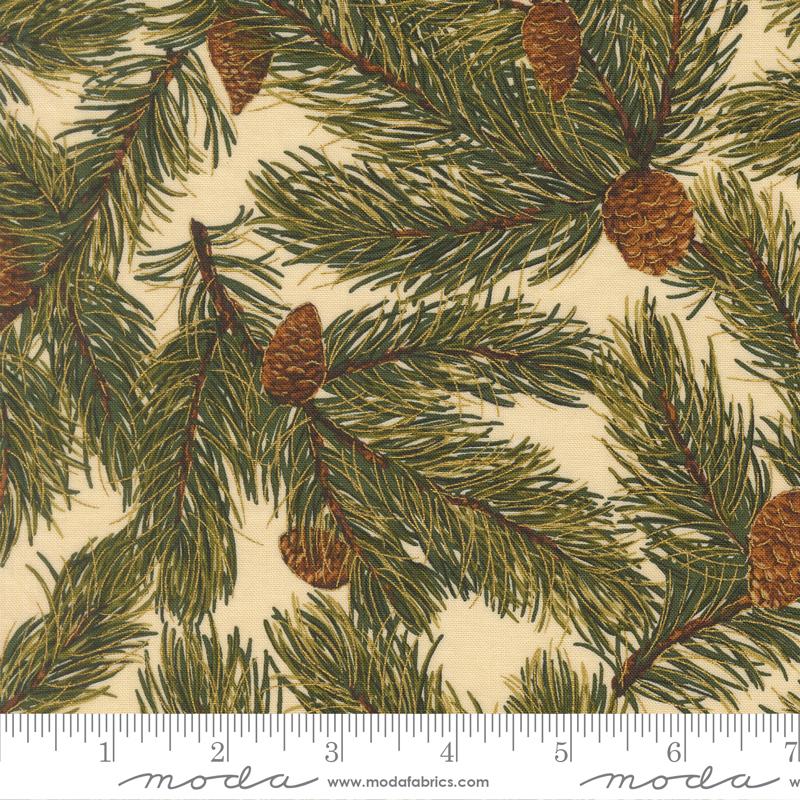 Merry Manor 2025 Pine Cream - Quilt Fabric