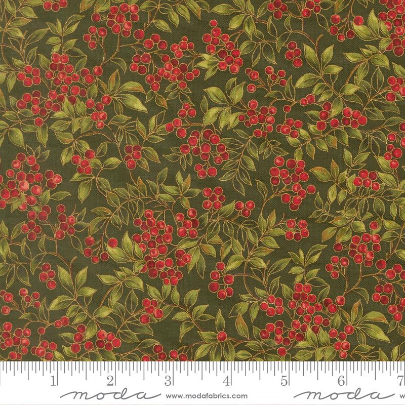 Merry Manor 2025 Berry Evergreen - Quilt Fabric
