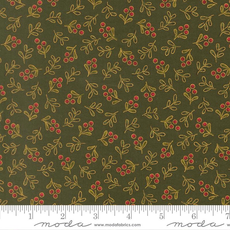 Merry Manor 2025 Holly Evergreen - Quilt Fabric