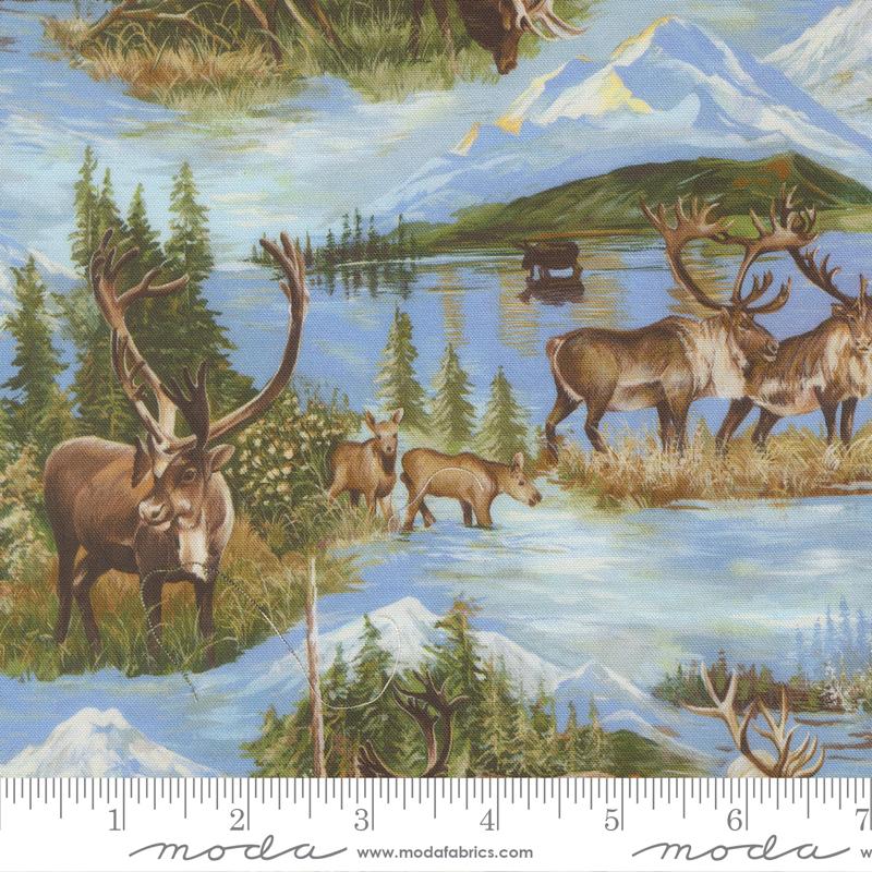 Wild Blue Yonder Deer Sky - Quilt Fabric