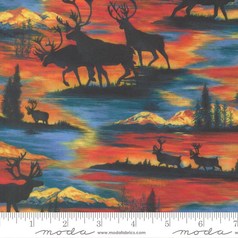 Wild Blue Yonder Elk Sunset - Quilt Fabric