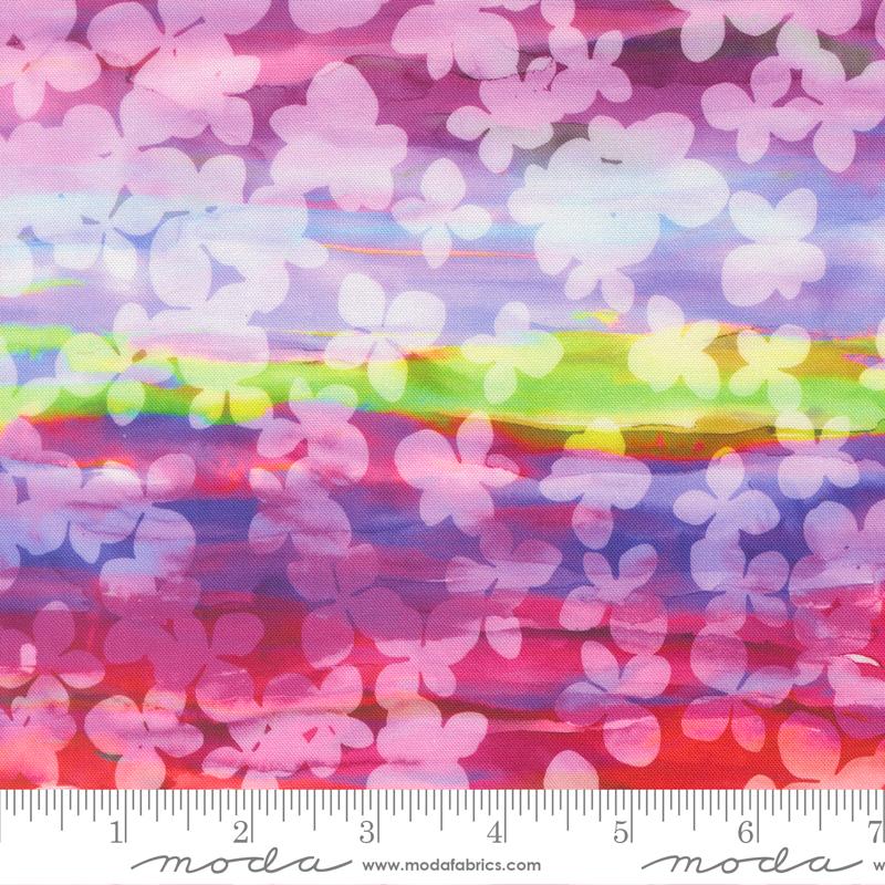 Gradients Gallery Flower Rainbow - Quilt Fabric