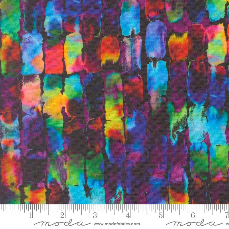 Gradients Gallery Blocks Midnight Rain - Quilt Fabric