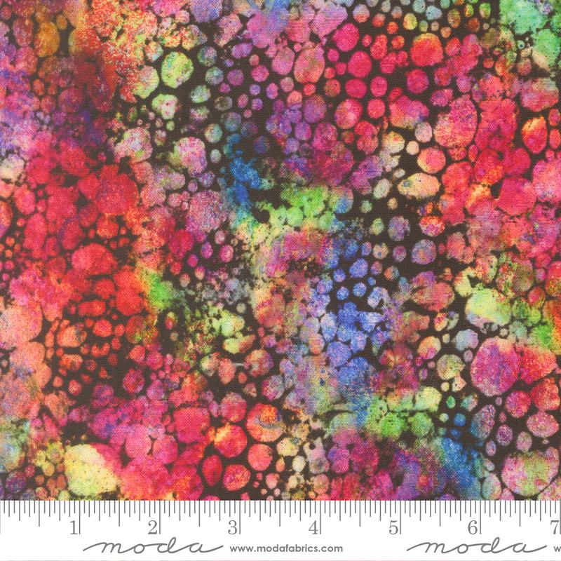 Gradients Gallery Splatters Midnight Rain - Quilt Fabric