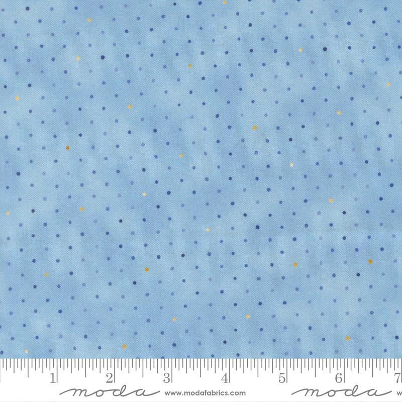 Summer Breeze 2027 Dots Sky - Quilt Fabric, zoomed in. Select this picture to zoom back out.