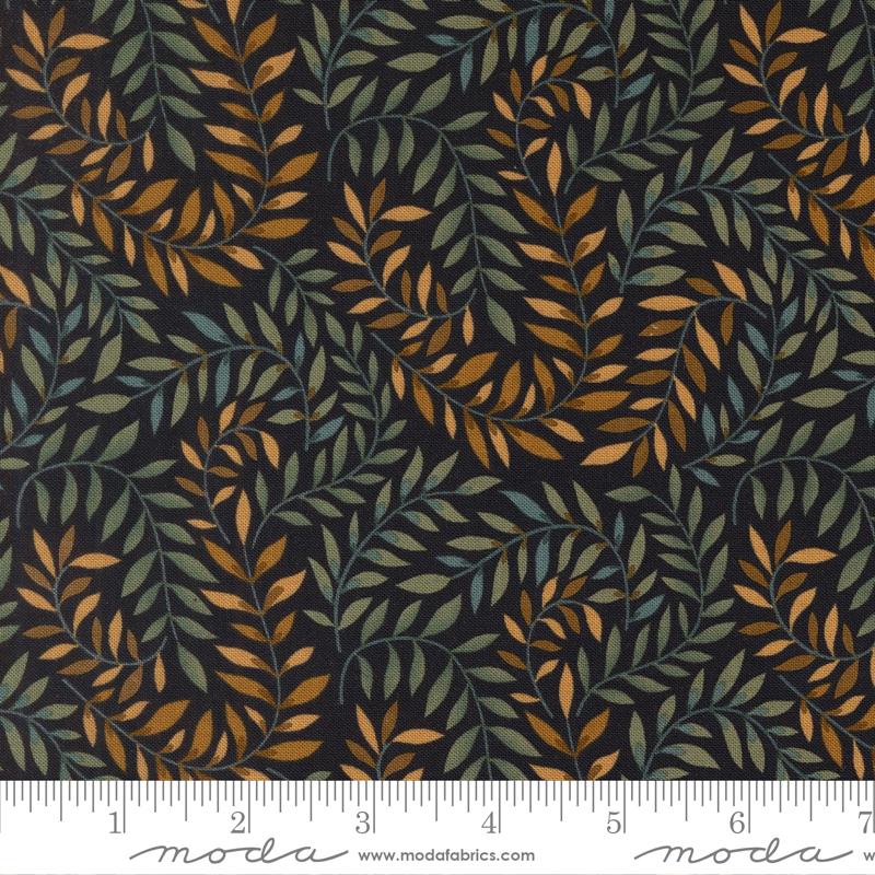 Ophelia Camilla Midnight - Quilt Fabric, zoomed in. Select this picture to zoom back out.