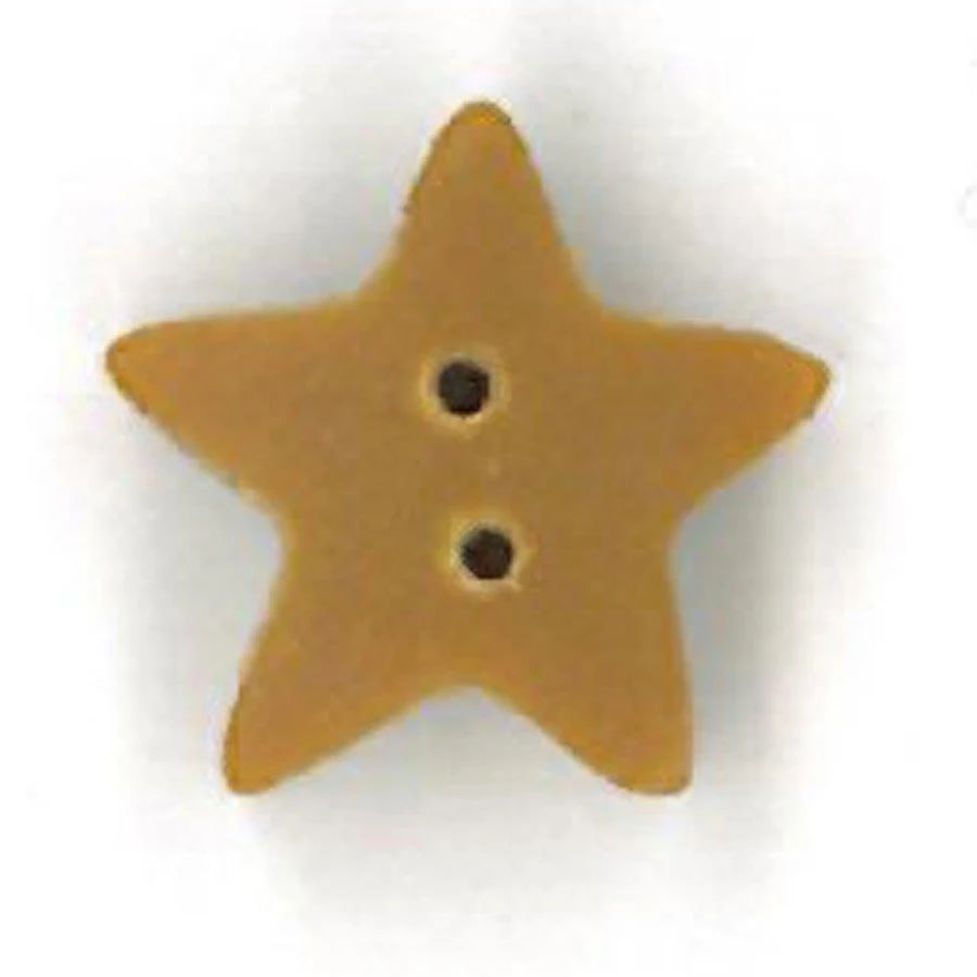 Small Tarnished Gold Star - Button