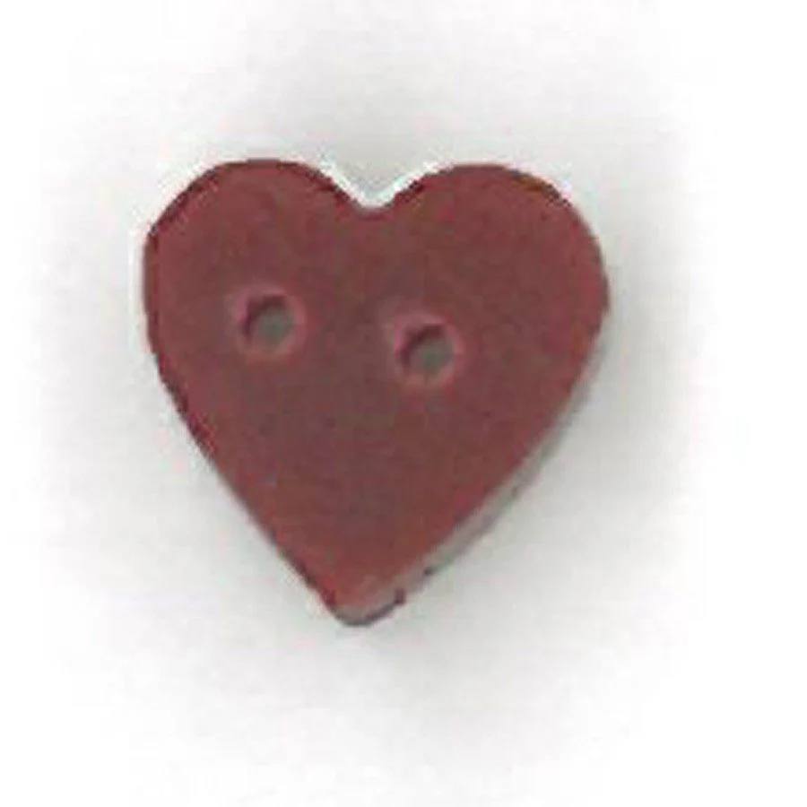 Tiny Folk Art Red Heart - Button