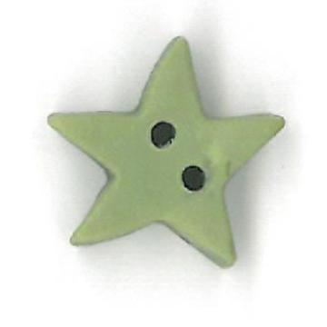 Medium Pale Sage Star - Button