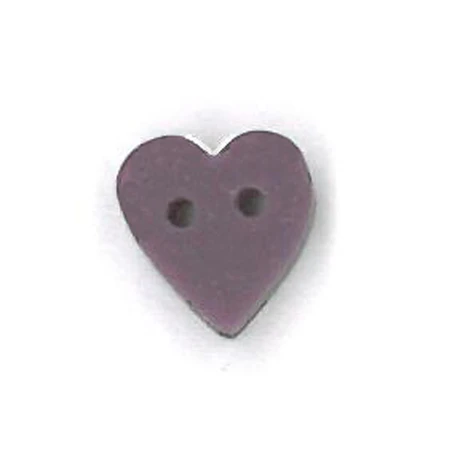 Tiny Dark Lilac Velvet Heart - Button
