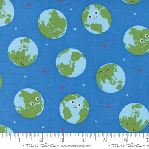 Rainbow Garden Water - Green Planet Earth - Quilt Fabric