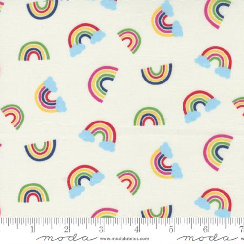 Rainbow Garden Cloud - Rainbows Clouds - Quilt Fabric