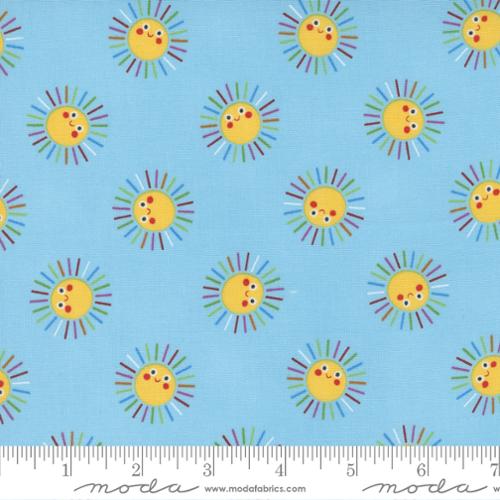 Rainbow Garden Sky - Sunny Day Sun - Quilt Fabric