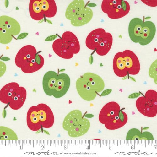 Rainbow Garden Cloud - Apple a Day Apples - Quilt Fabric