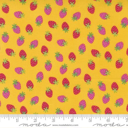 Rainbow Garden Sunshine - Merry Berry Strawberry - Fabric