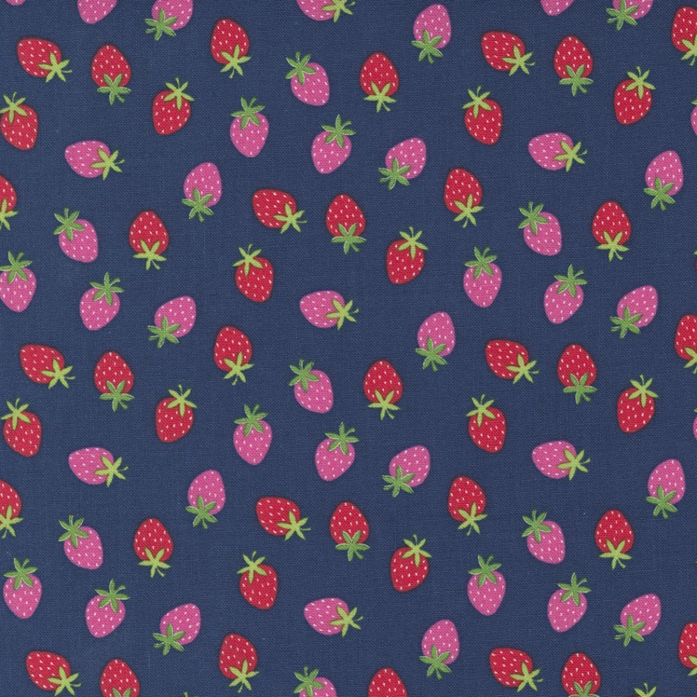 Rainbow Garden Blueberry - Merry Berry Strawberry - Fabric
