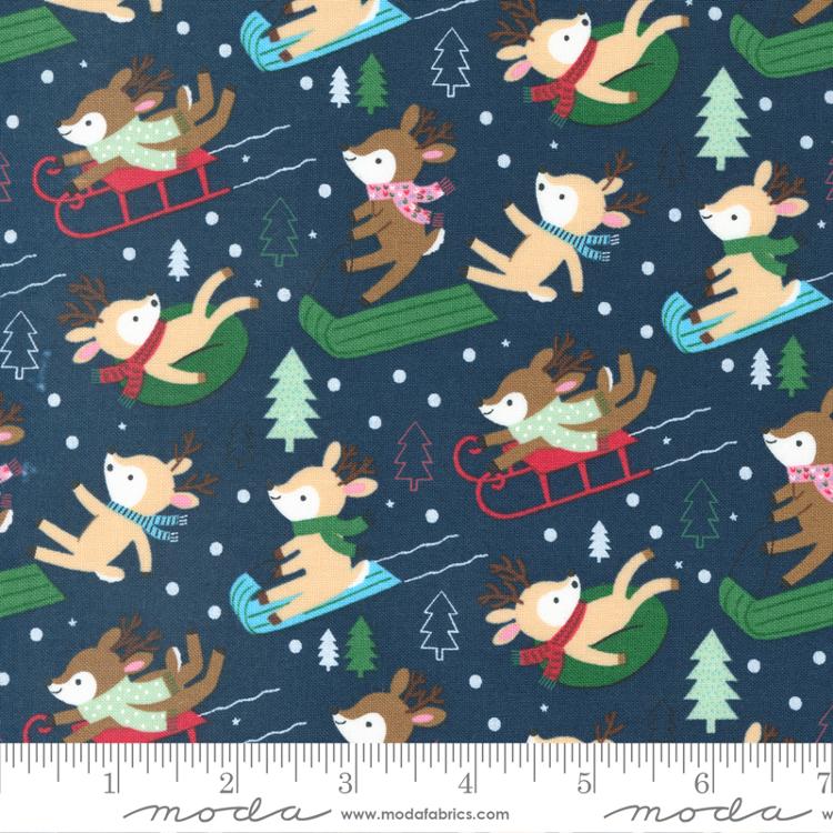 Hello Holidays Reindeer - Night Sky - Quilt Fabric