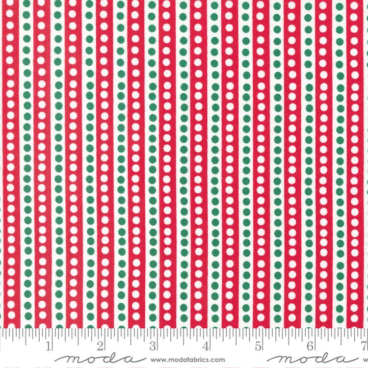 Hello Holidays Stripes - Red Scarf - Quilt Fabric