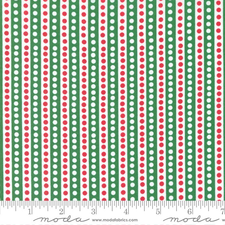 Hello Holidays Stripes - Evergreen - Quilt Fabric