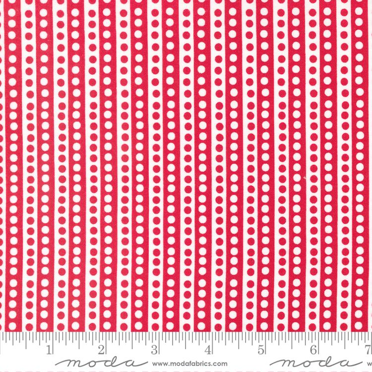 Hello Holidays Stripes - Snow Red Scarf - Quilt Fabric